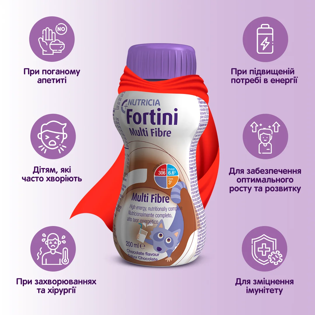 Фортіні / Fortini з харчовими волокнами зі смаком шоколаду фото-3