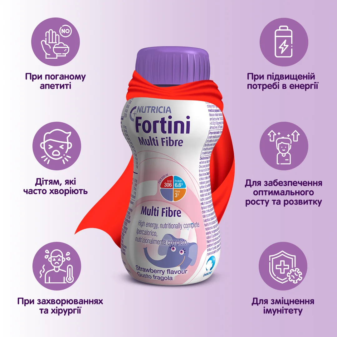 Фортіні / Fortini з харчовими волокнами зі смаком полуниці фото-3